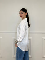 Camicia Basic in Satin 24244 Bianco