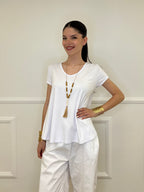 Maglia Over Viscosa 22225 Bianco