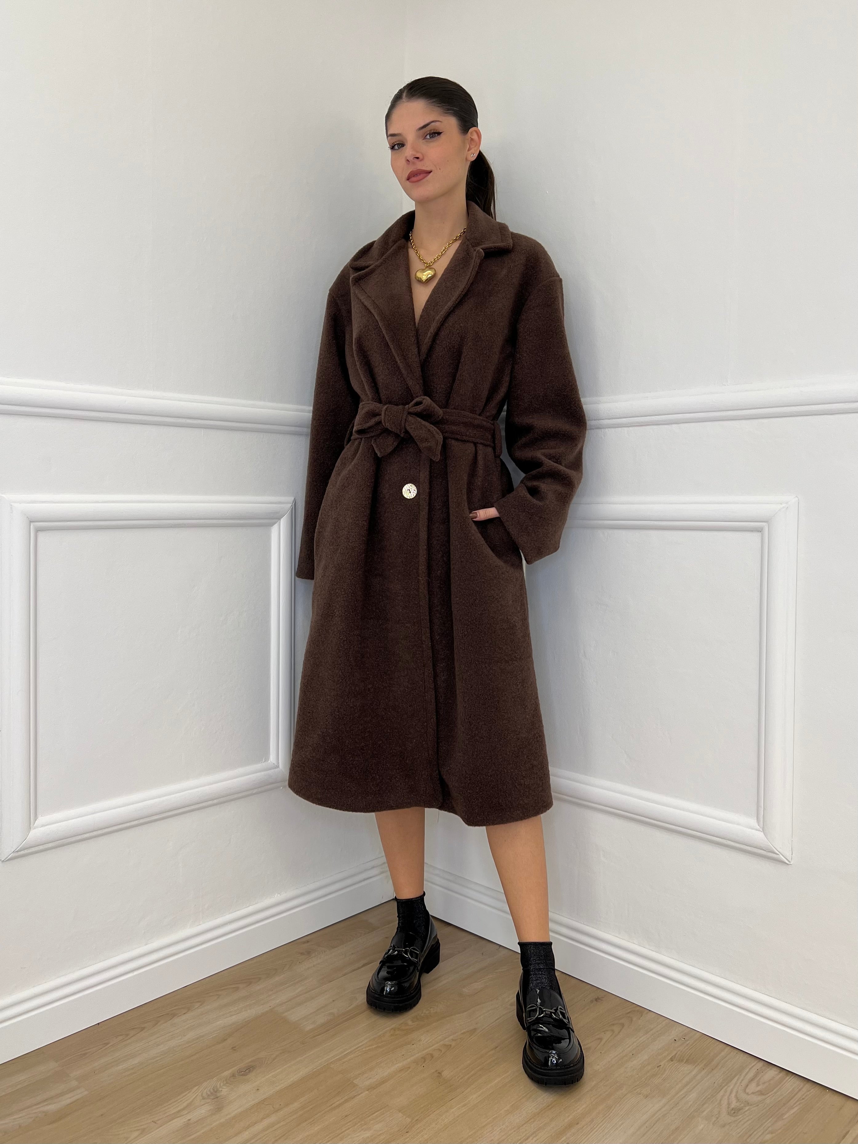 Cappotto Boucle' 81887 Moro