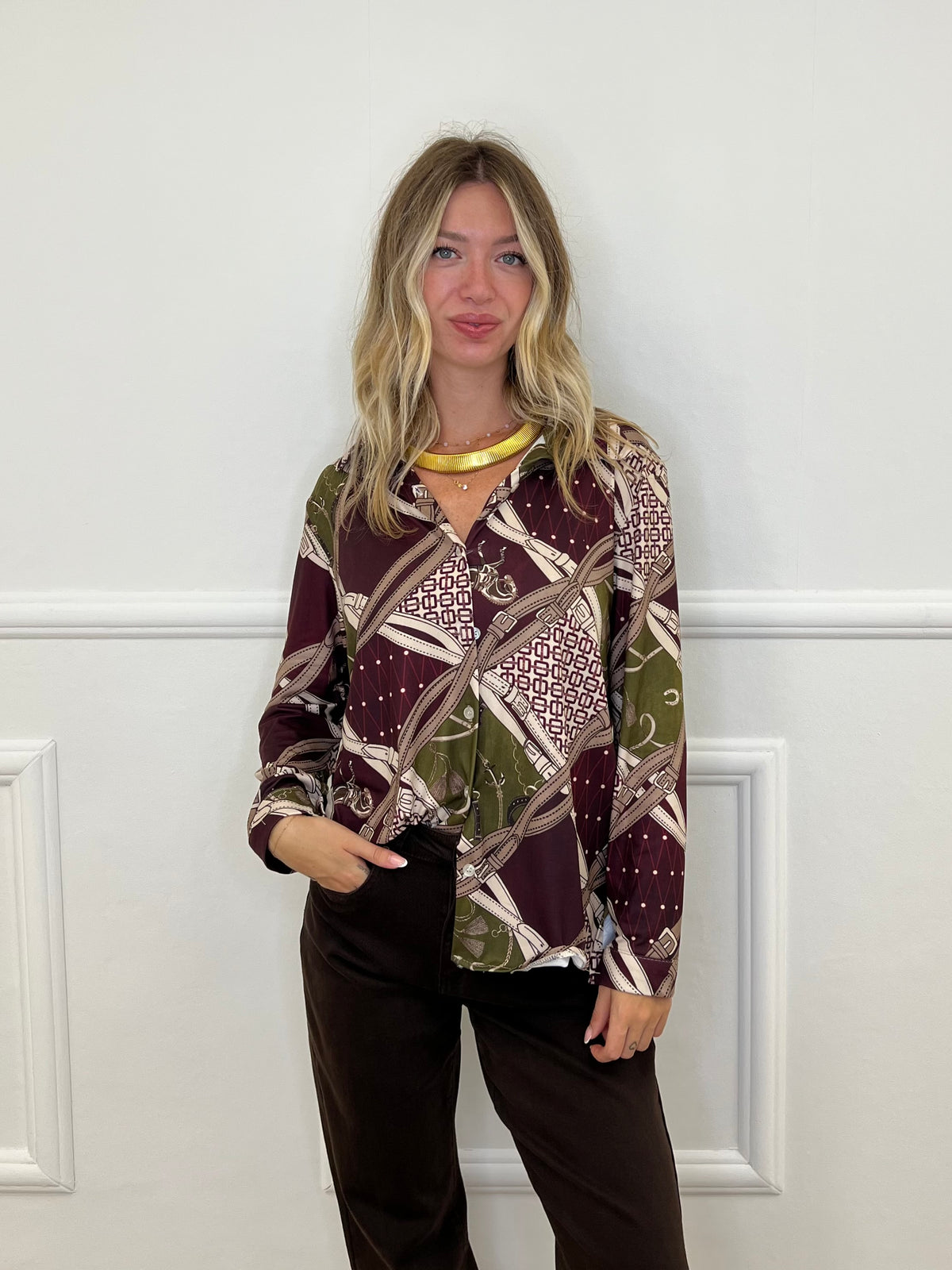 Camicia Jersey Fantasia 23001 Bordeaux