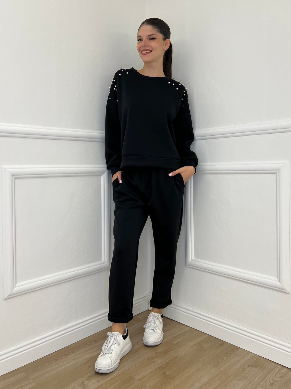 Pantalone Felpa 2252 Nero - Bazar Abbigliamento