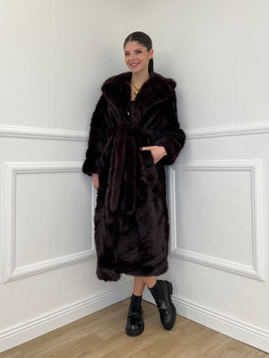 Pelliccia Lunga Fusciacca Y0223 Burgundy