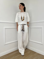 Pantalone Cupro Fusciacca 20527 Bianco