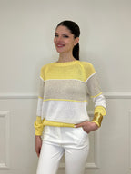 Maglia a Righe Profili 25031 Giallo