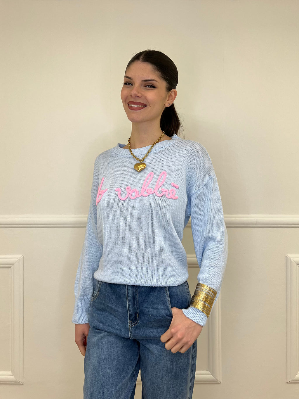 Maglia No Vabbè A0242 Azzurro