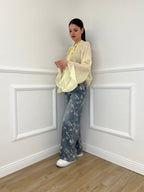 Camicia in Tencel con Fiocco 2608 Giallo