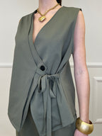 Gilet Fiocco Punto Milano 42144 Verde Militare