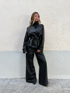 Trench Corto In Ecopelle 2610 Nero