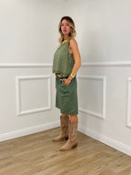 Bermuda In Cotone Con Cintura 81624 Verde