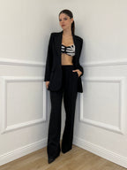 Pantalone a Palazzo 3715 Nero - Bazar Abbigliamento