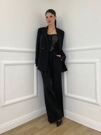 Top Bustier in Pizzo 7358 Nero