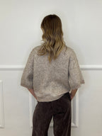 Maglia Scatoletta Lana Pailettes 5561 Ecru