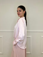 Blusa In Satin Con Spalline 10277 Rosa