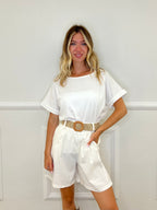 T-shirt Bottoncini 1302 Bianco