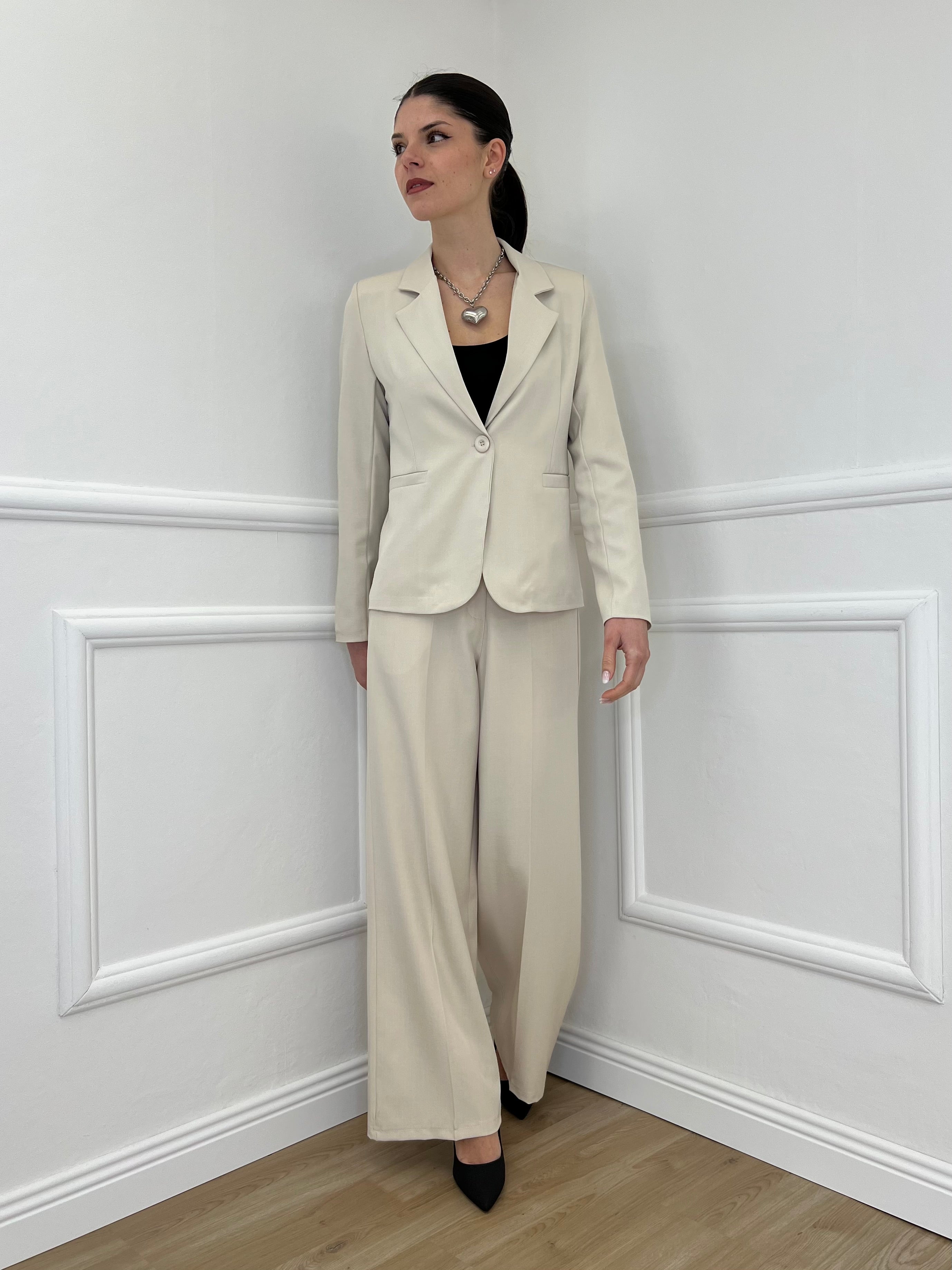 Pantalone Gabardine Straight Fit 8799 Beige