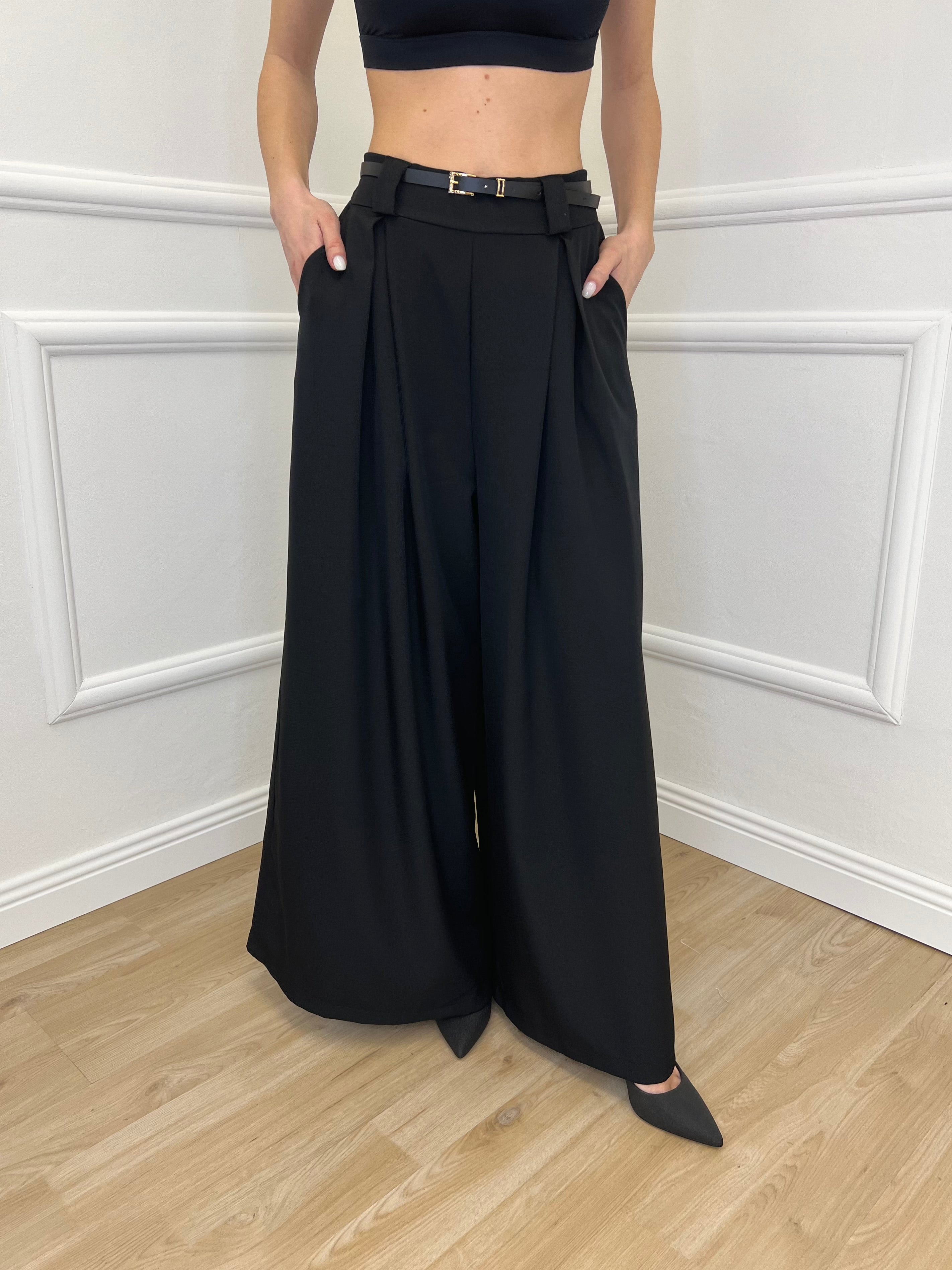 Pantalone a Palazzo 21509 Nero
