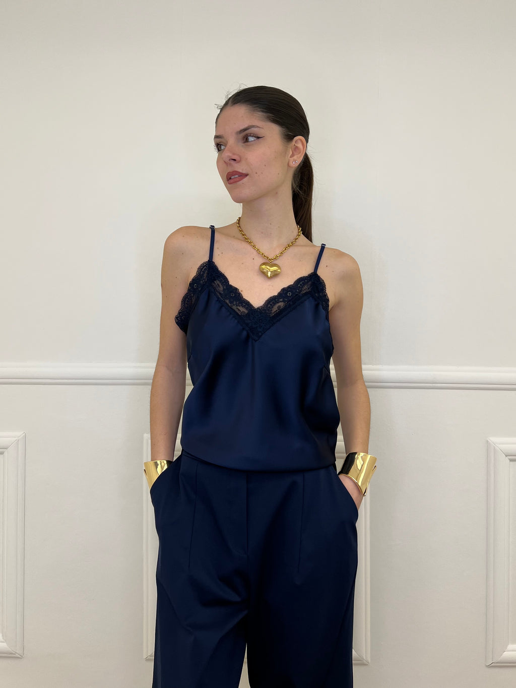 Top Satin Pizzo 1542