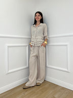 Pantalone Palazzo Lino I586 Beige