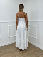 Abito Crepe Fiocco 0567 Bianco