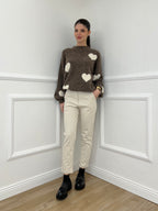 Maglia Shetland Cuori 2405 Moro