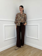 Pantalone Froissé Coulisse 81005 Marrone