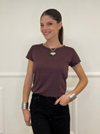 T-shirt Basic V0550 Burgundy