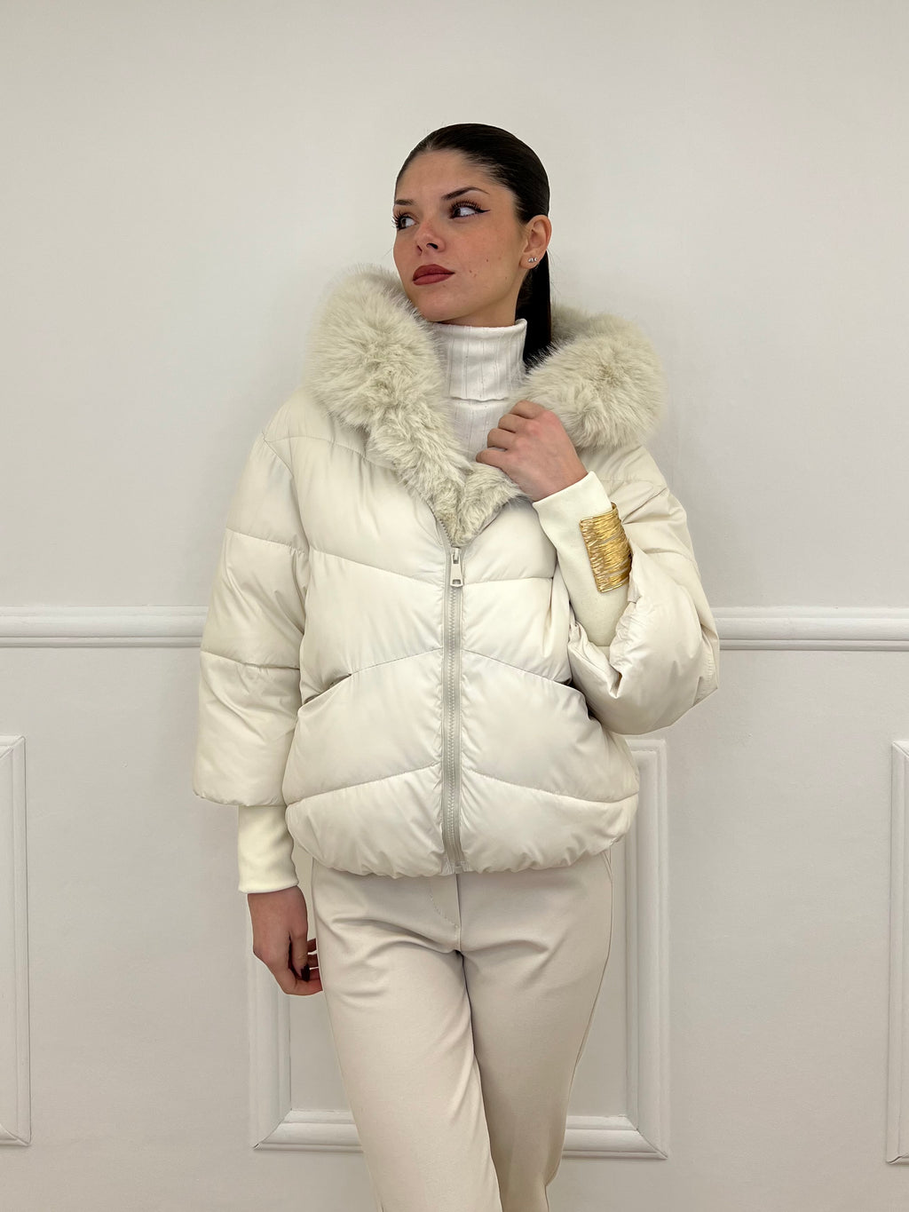 Piumino Over 2884 Panna