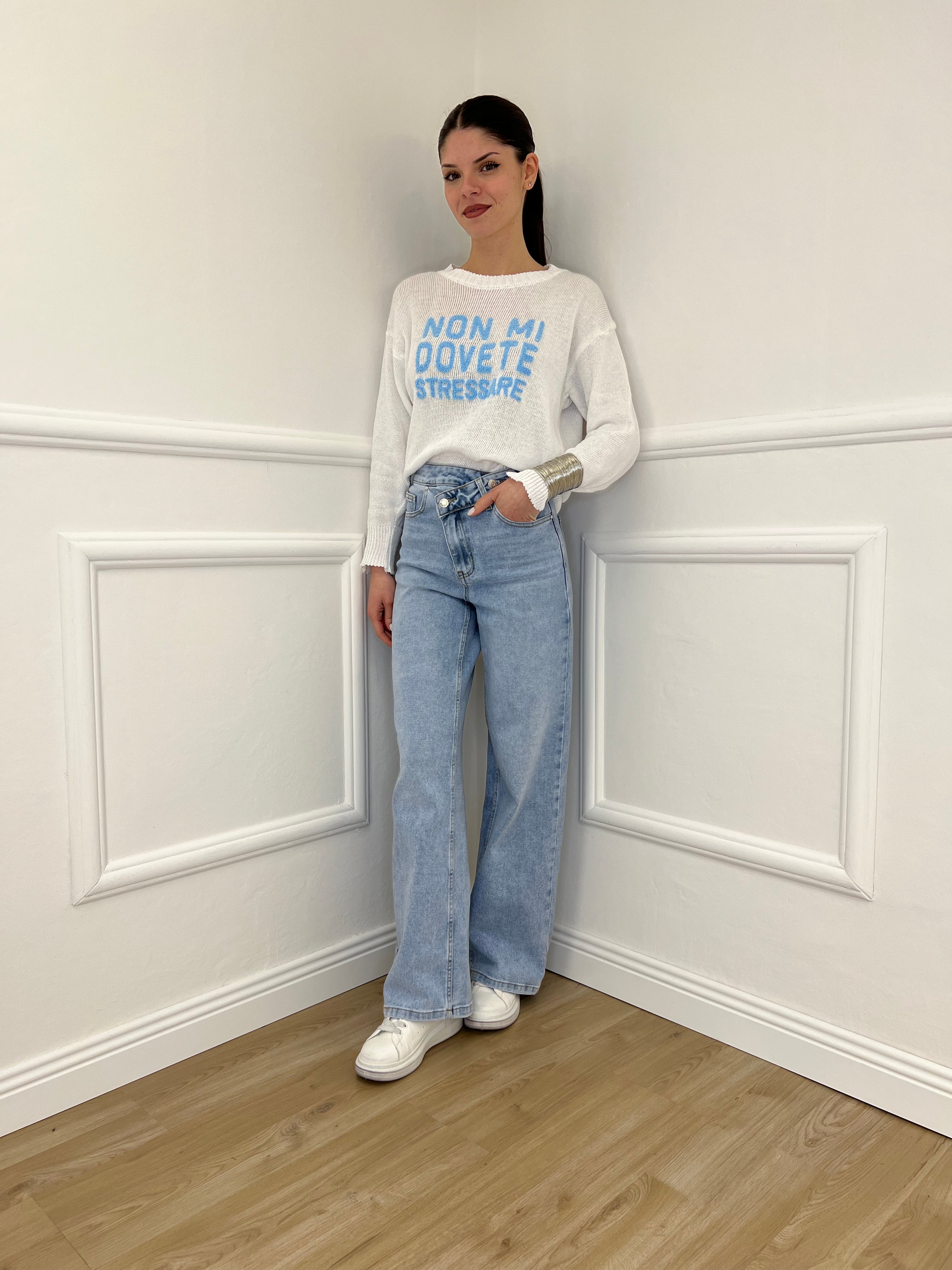 Maglia "Non Mi Dovete Stressare" 3695 Bianco