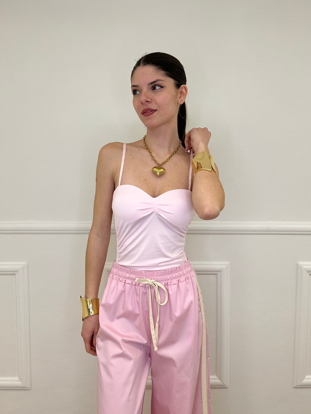 Body Drappeggiato 25617 Rosa