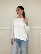 Maglia in Filo di Viscosa J185 Bianco