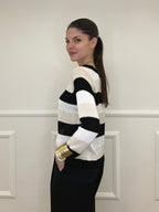 Maglia a Righe 25054 Nero