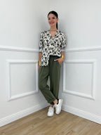 Camicia Fiori Coreana 2588-2 Verde