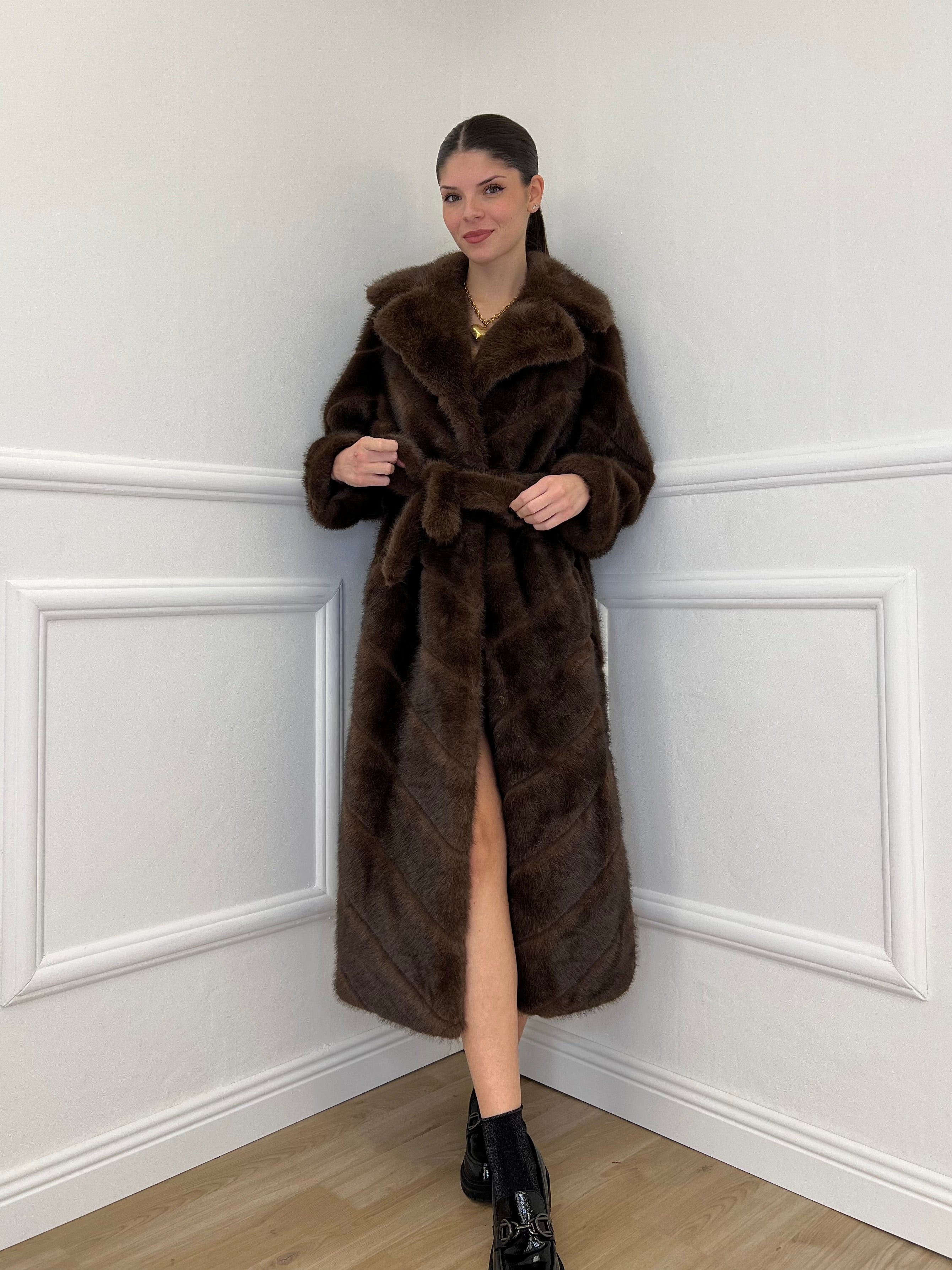 Pelliccia Lunga Fusciacca Y0223 Moro