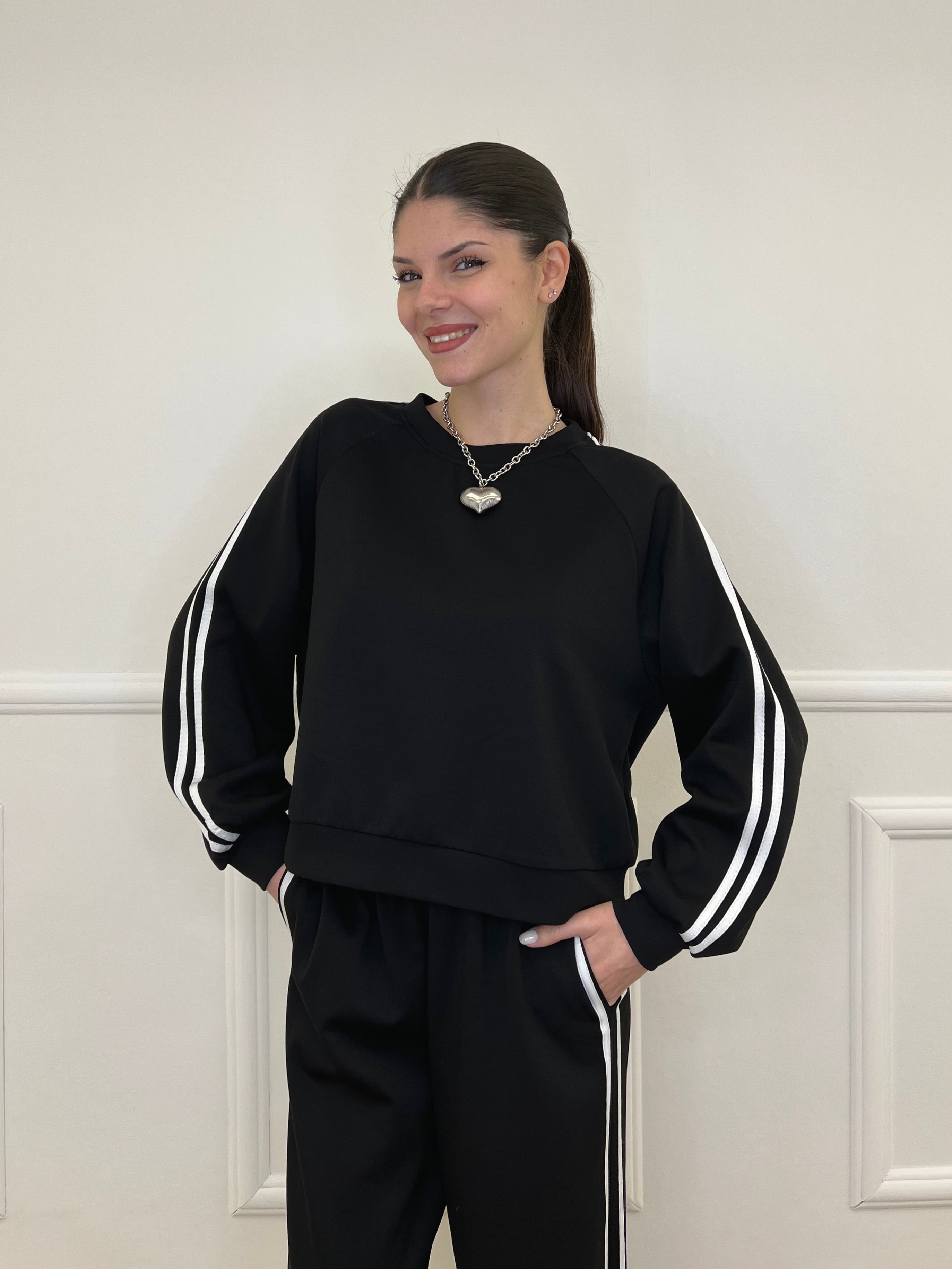 Tuta Bande Girocollo 88426 Nero