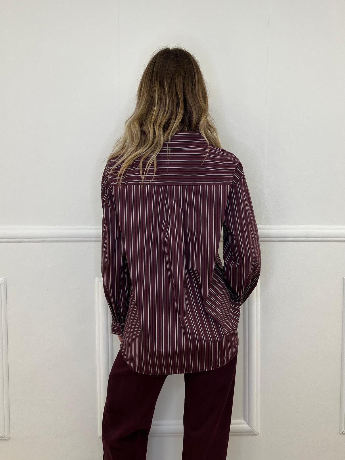 Camicia Regimental Over 28813 Burgundy