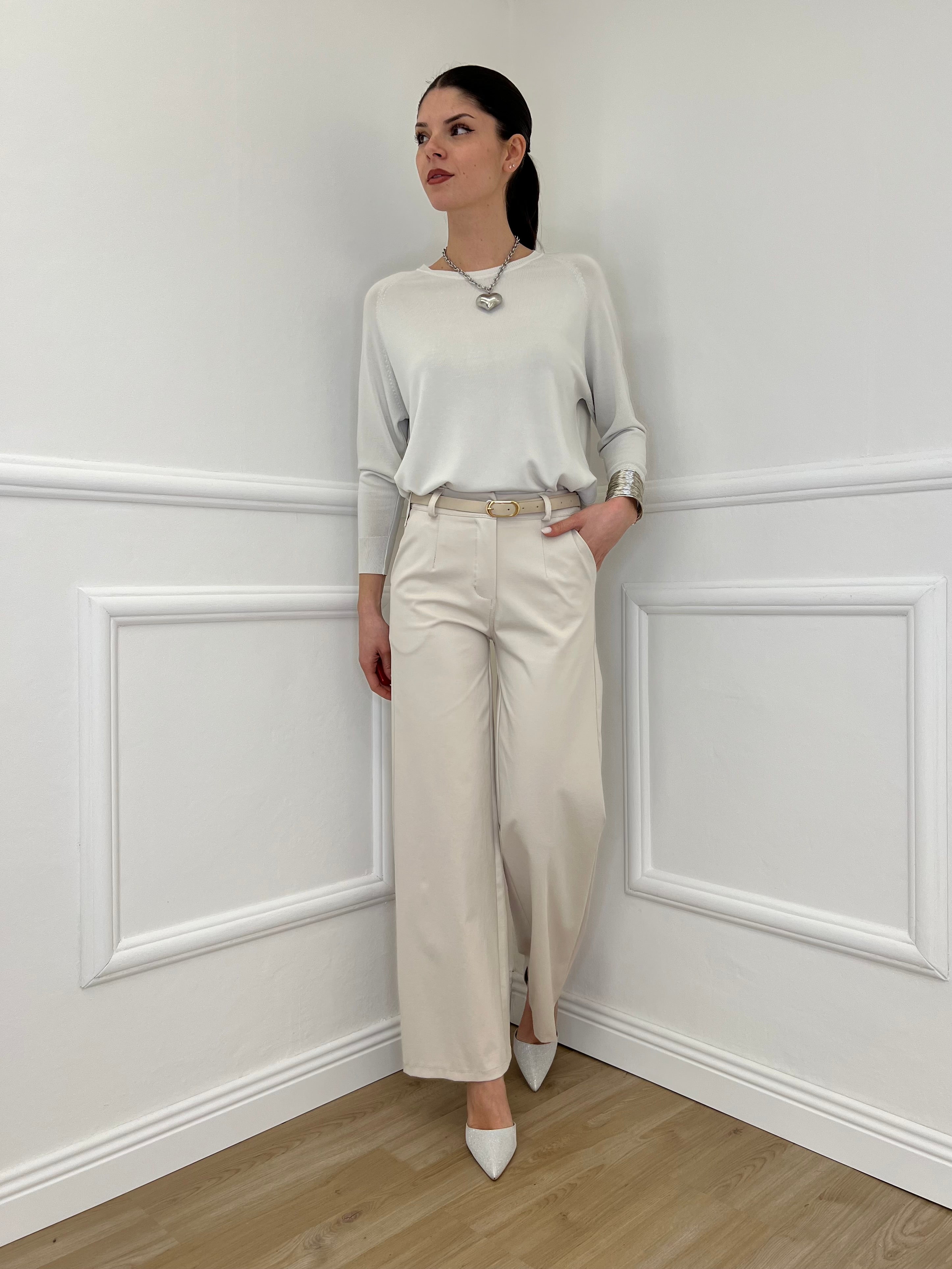 Pantalone Dritto Punto Milano 2403 Beige