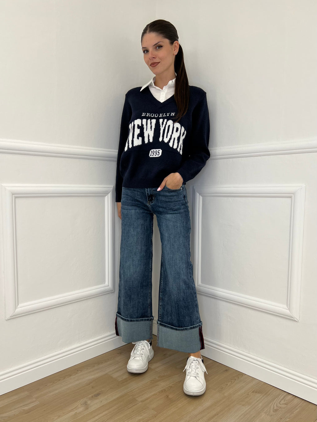 Maglia Camicia S11133 Blu - Bazar Abbigliamento