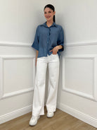 Camicia Over Tencel 7055 Jeans - Bazar Abbigliamento