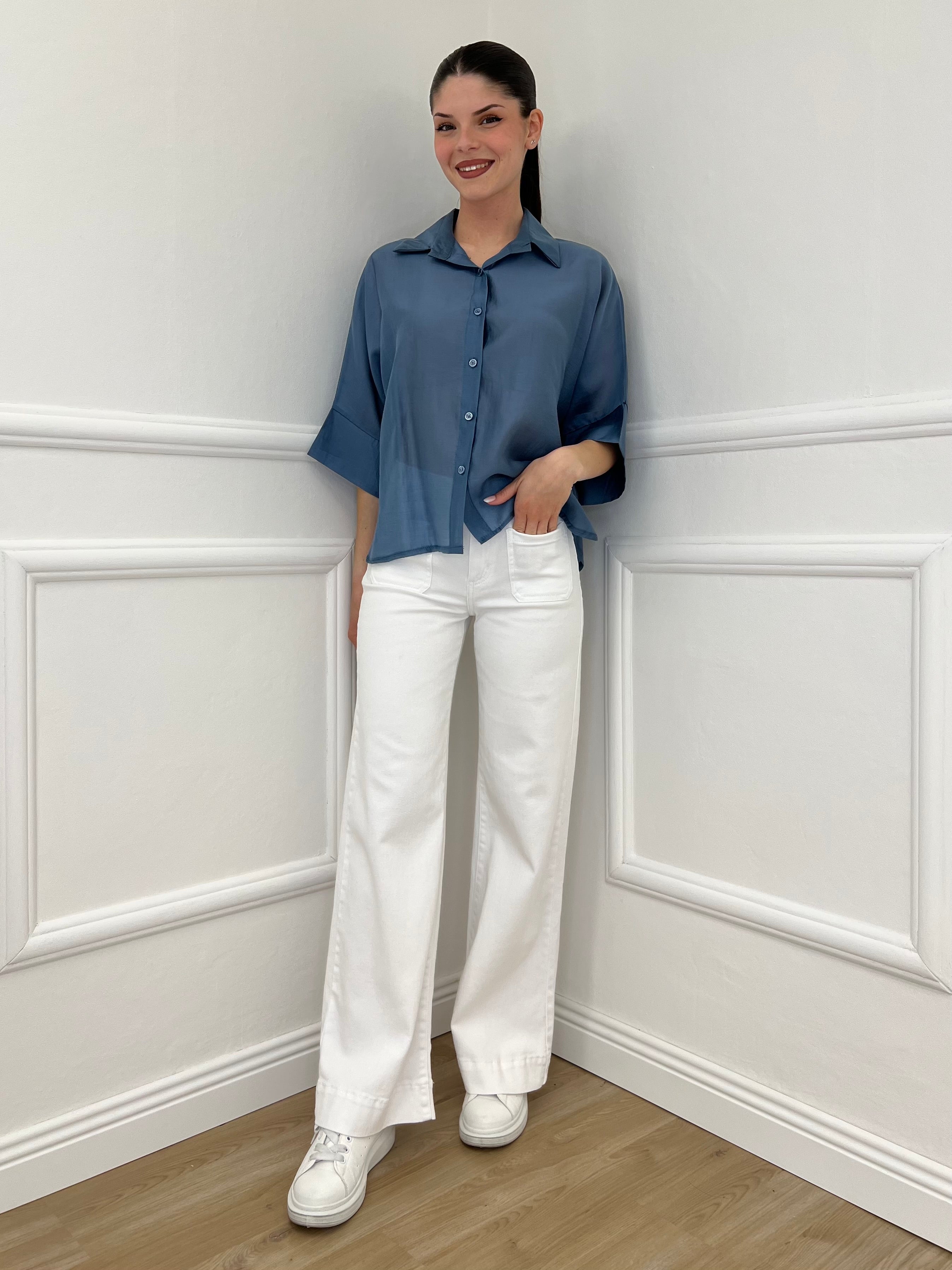 Camicia Over Tencel 7055 Jeans - Bazar Abbigliamento