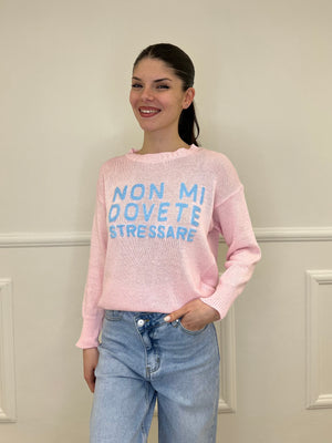 Maglia "Non Mi Dovete Stressare" 3695 Rosa