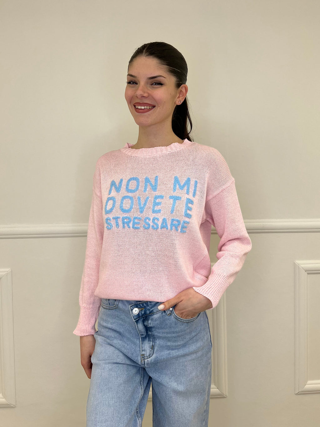 Maglia "Non Mi Dovete Stressare" 3695 Rosa