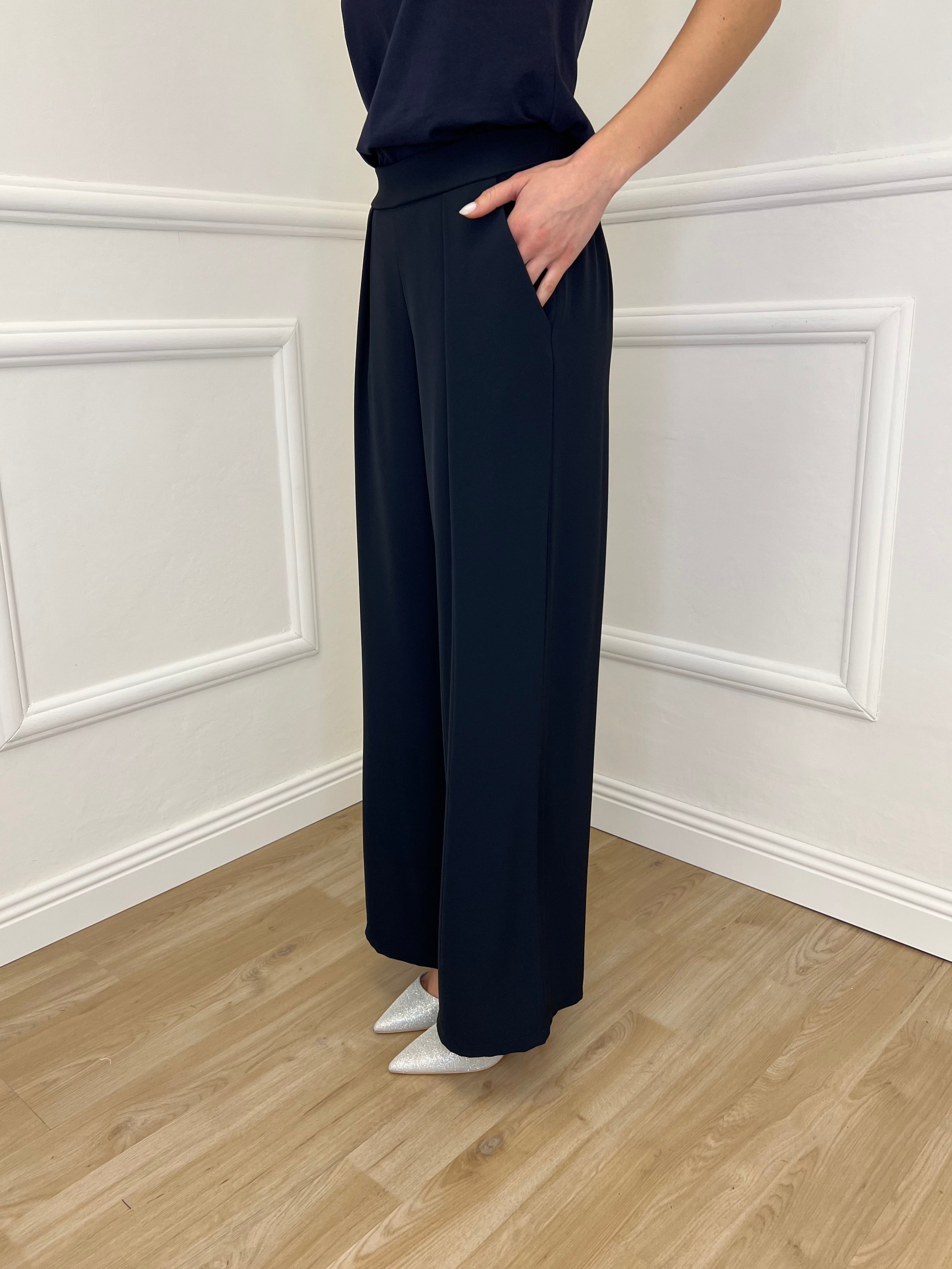 Pantalone Fluido 22059 Blu