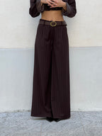 Pantalone Palazzo Gessato 5897 Marrone