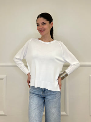 Maglia in Filo di Viscosa J185 Bianco