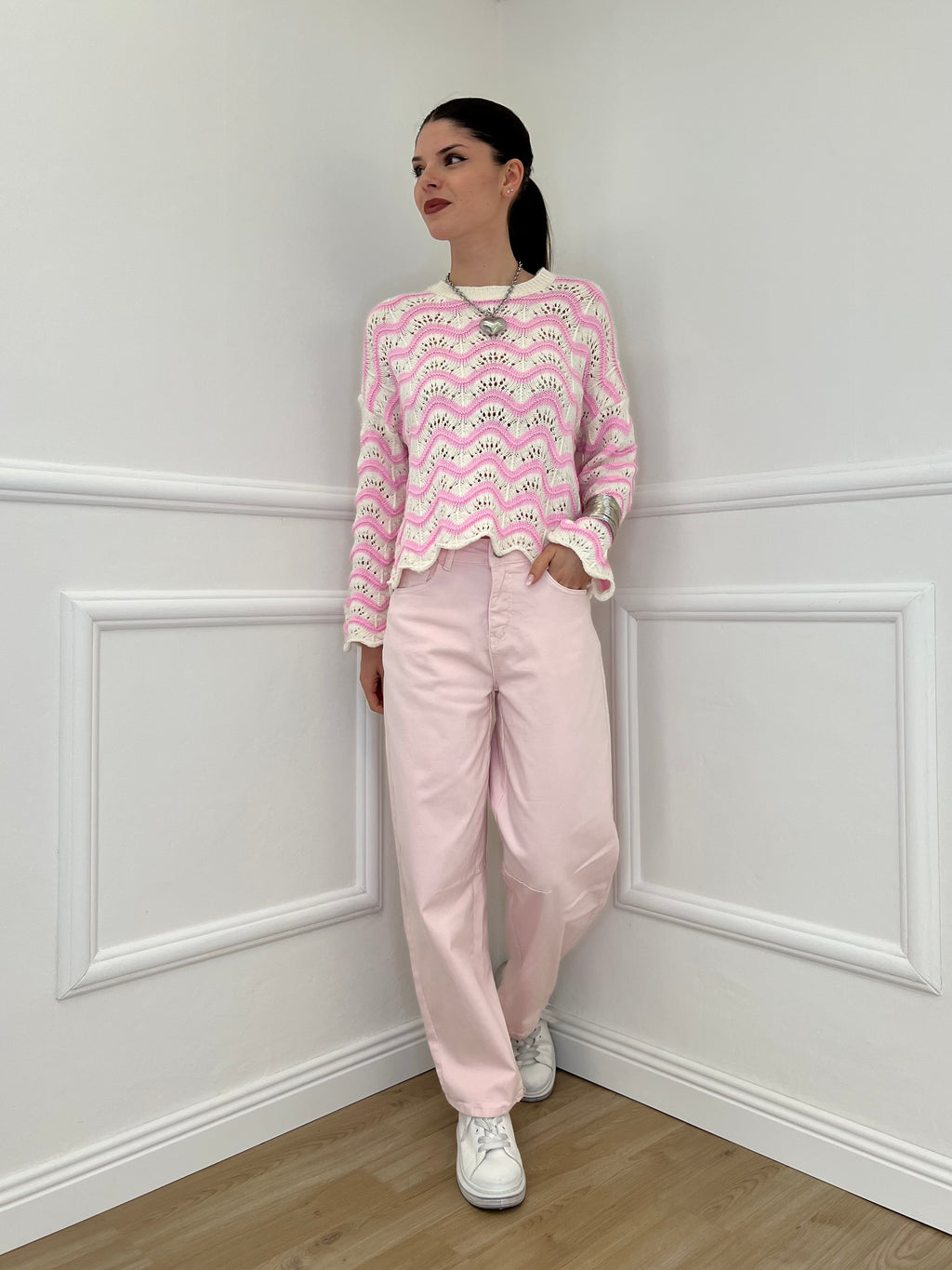 Jeans Balloon Slim 8059 Rosa