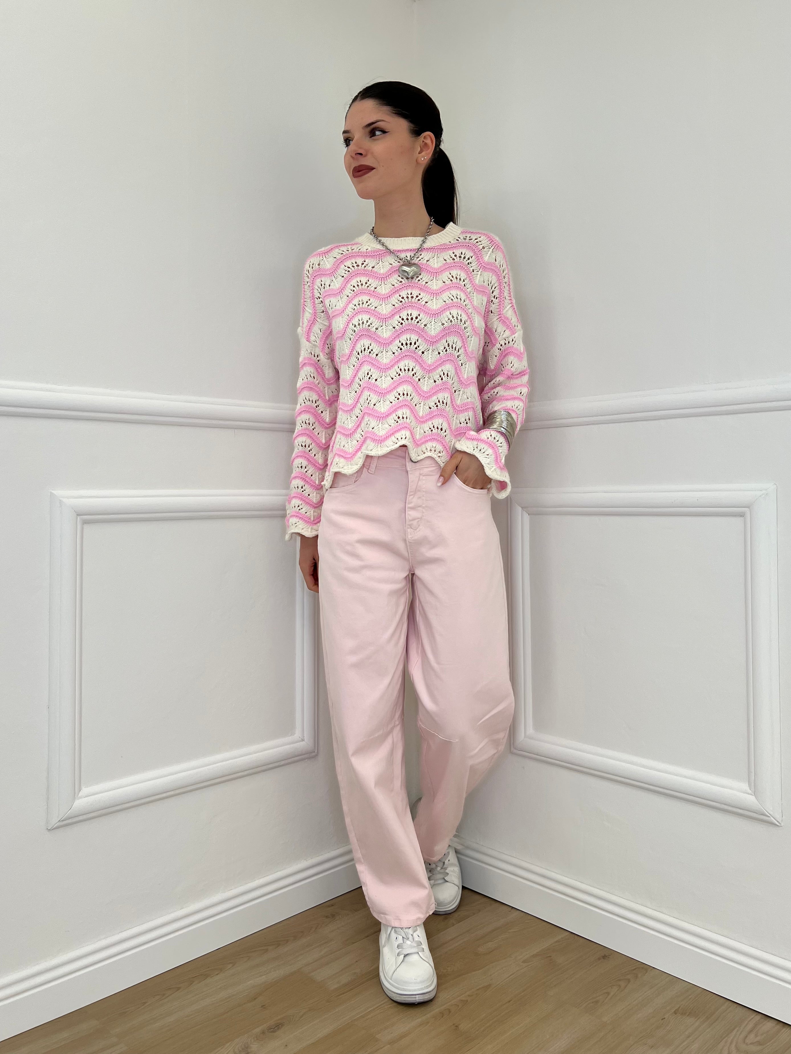 Jeans Balloon Slim 8059 Rosa