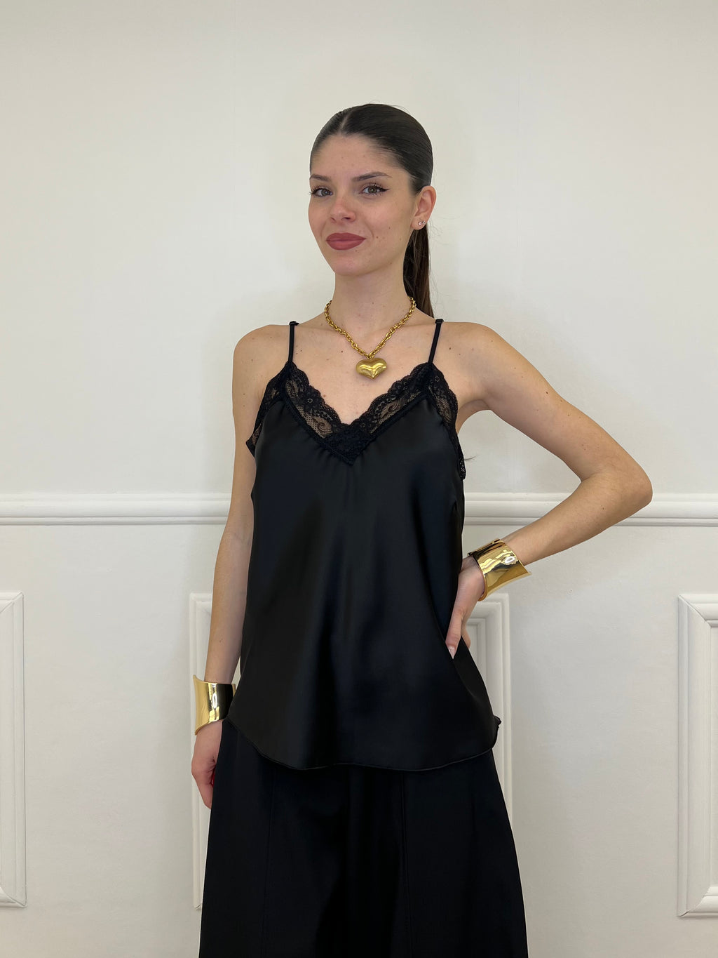 Top Satin Pizzo 1542