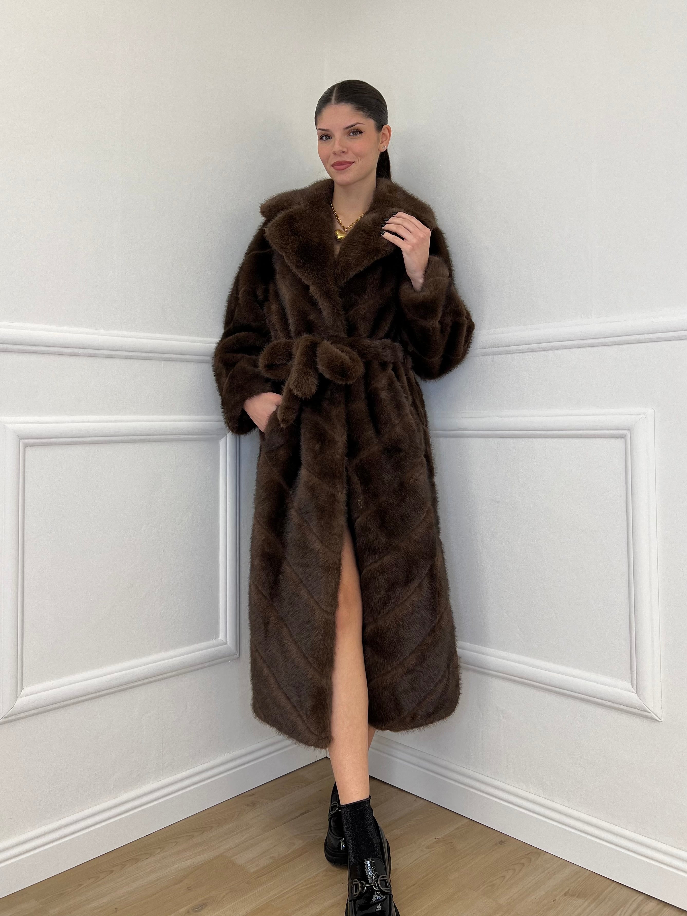 Pelliccia Lunga Fusciacca Y0223 Moro