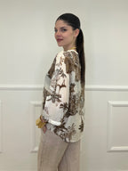 Camicia Jungle Cotone e Seta 93-242 Ecru