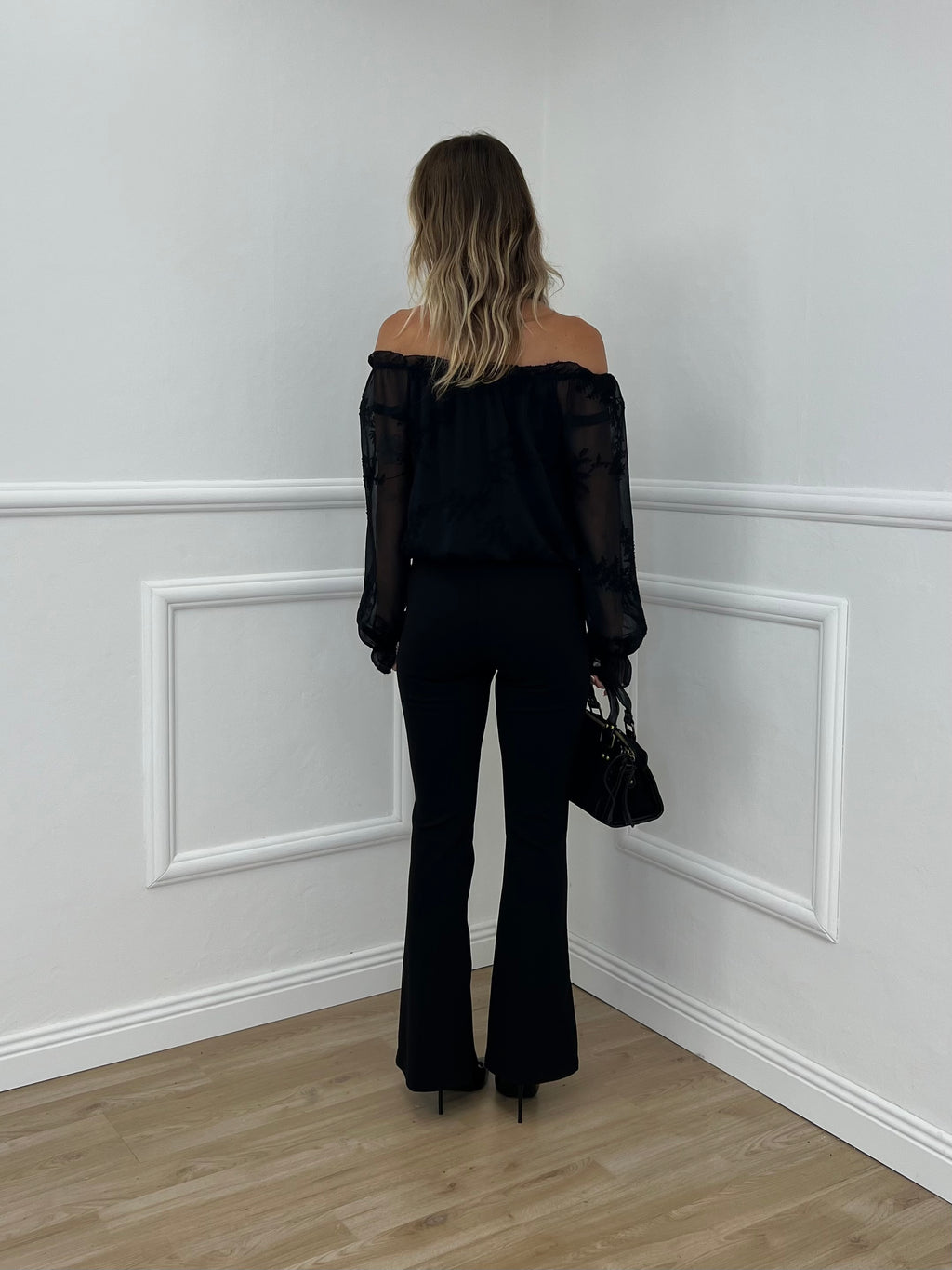 Pantalone Flare Punto Milano 34115 Nero